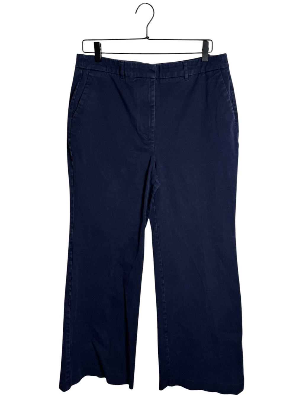 Boden Navy Blue Highgate Bi-Stretch Wide Leg Crop Pants Trousers